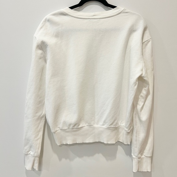 Benetton White Crew Neck Sweatshirt - Picture 3 of 4